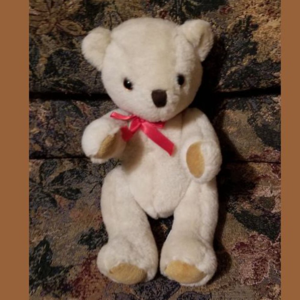 Vintage, wool teddy bear, soft toy animal collectible, M, Dakin
